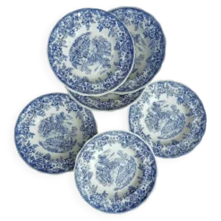 12 assiettes plates anciennes Lunéville KG