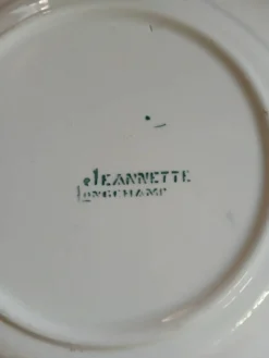 5 assiettes plates anciennes Longchamp
