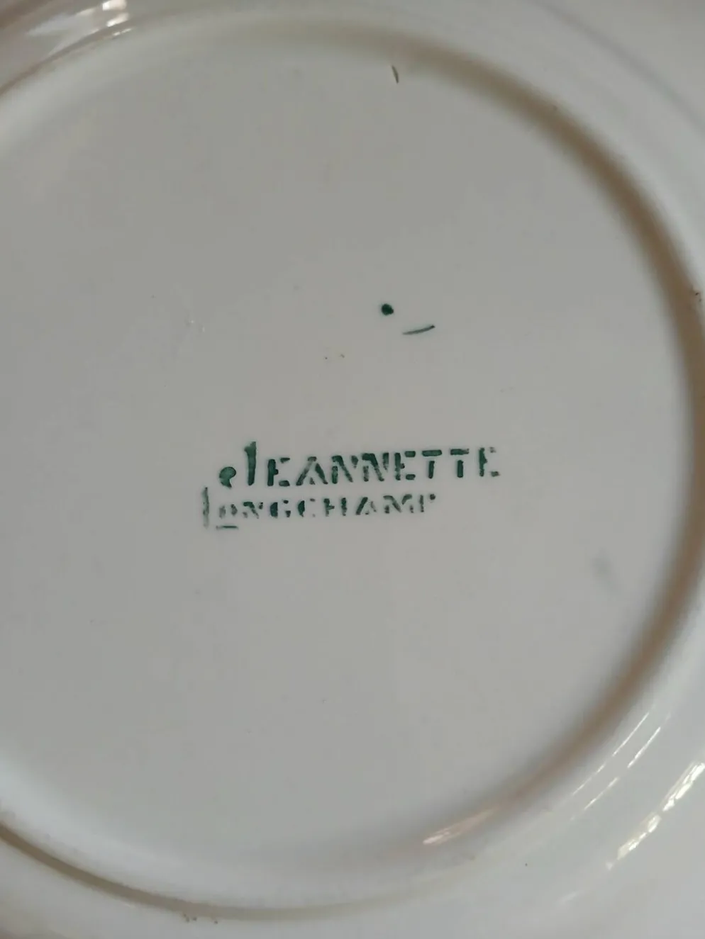 5 assiettes plates anciennes Longchamp