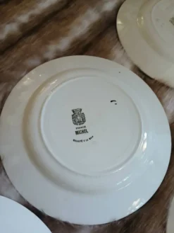 6 assiettes plates anciennes 