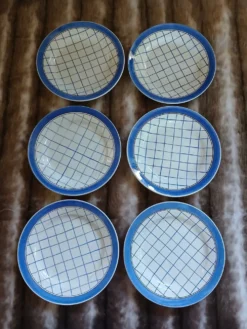 6 assiettes plates anciennes 