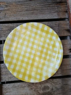 6 assiettes plates anciennes Salins