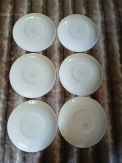 6 assiettes plates anciennes Salins