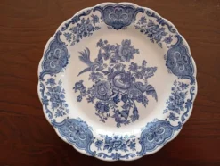 Assiettes plates anglaises Ridgway 'Windsor' bleu & blanc