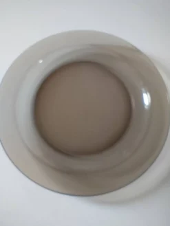 6 assiettes plates Arcoroc en verre fumé Smoke Brown