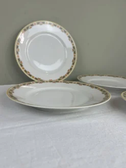 4 assiettes plates art déco