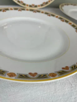 4 assiettes plates art déco