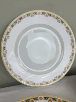 4 assiettes plates art déco