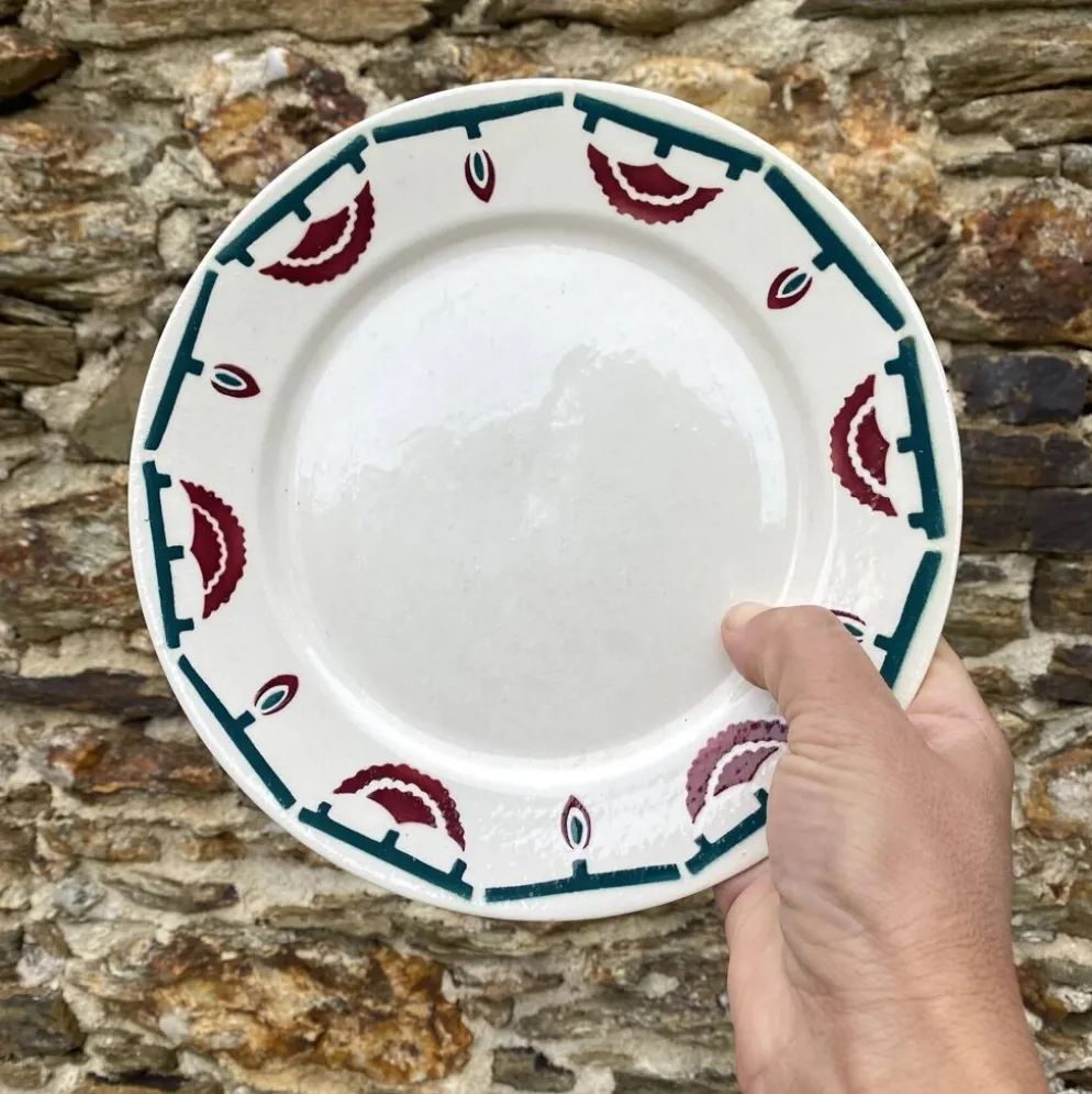 assiettes plates art déco badonviller El d'jem