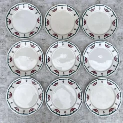 assiettes plates art déco badonviller El d'jem