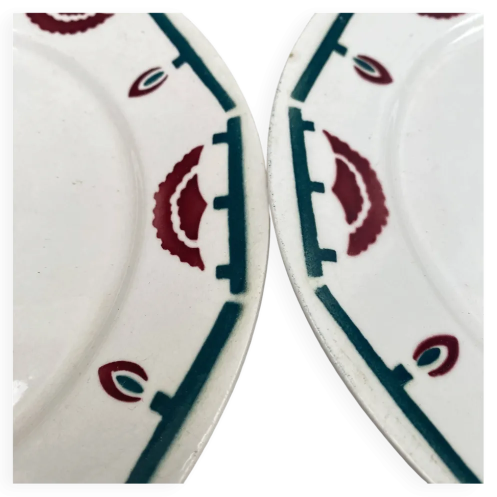 assiettes plates art déco badonviller El d'jem