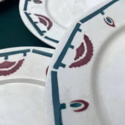assiettes plates art déco badonviller El d'jem