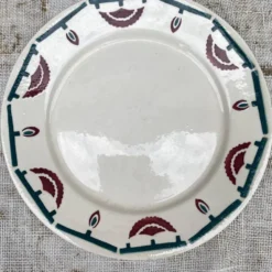 assiettes plates art déco badonviller El d'jem