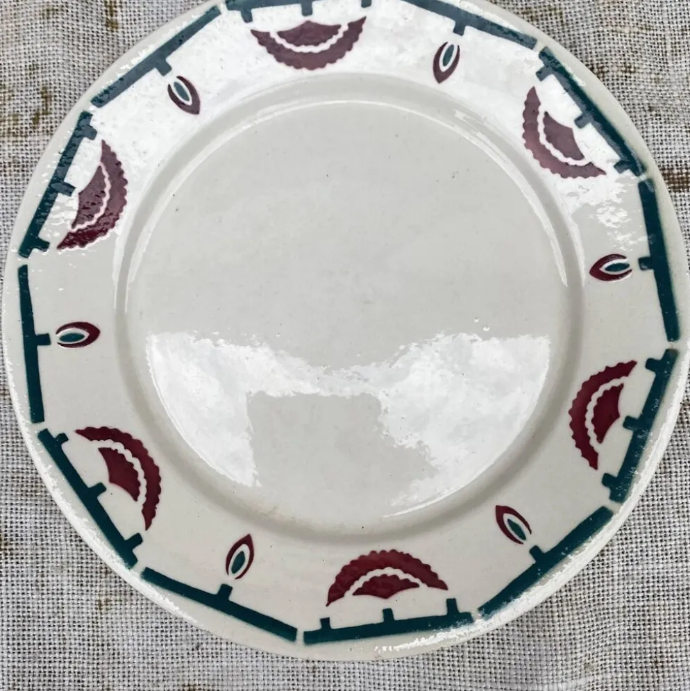 assiettes plates art déco badonviller El d'jem