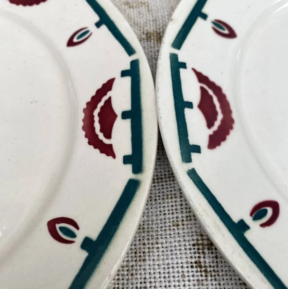 assiettes plates art déco badonviller El d'jem