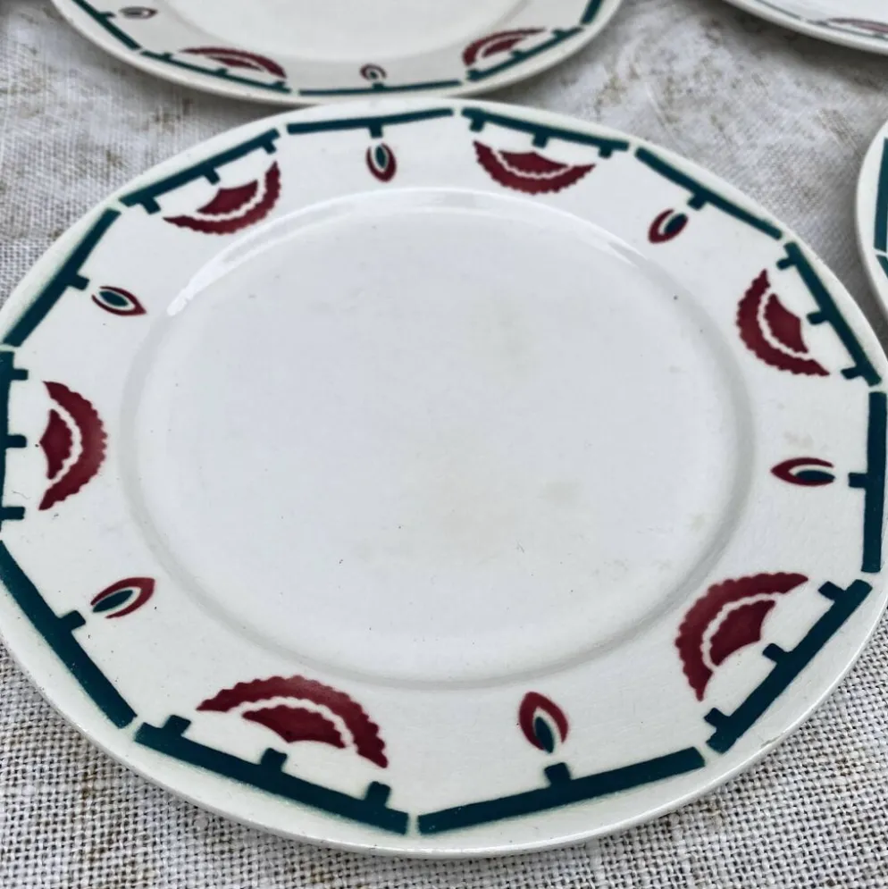 assiettes plates art déco badonviller El d'jem