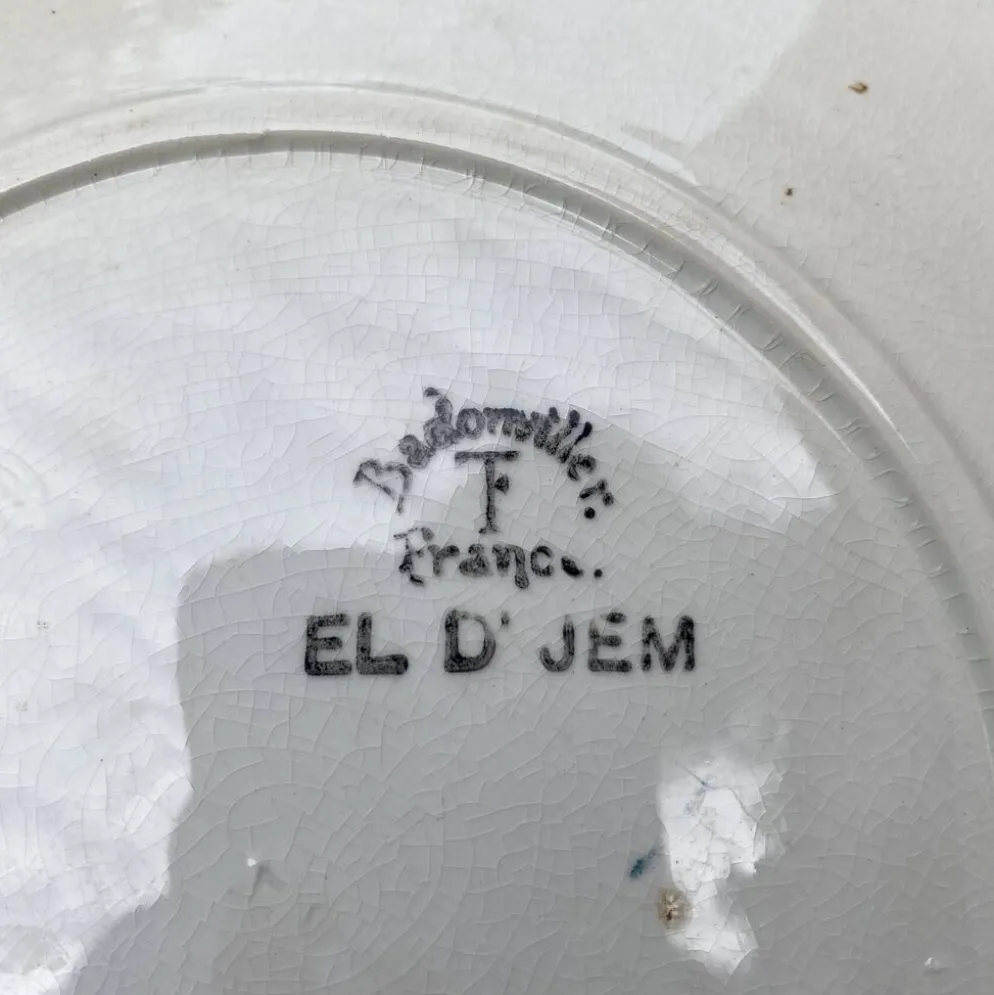 assiettes plates art déco badonviller El d'jem