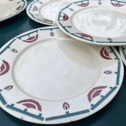 assiettes plates art déco badonviller El d'jem