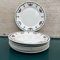 assiettes plates art déco badonviller El d'jem
