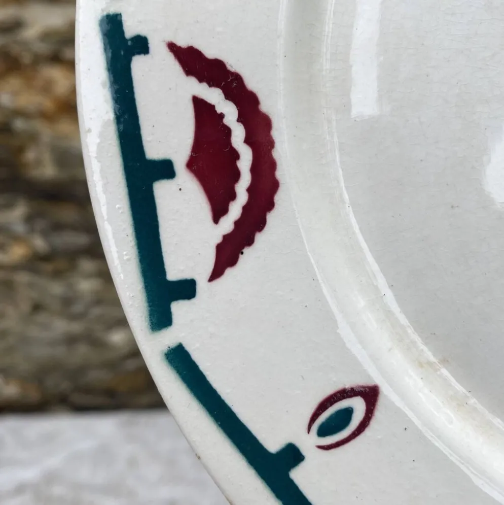 assiettes plates art déco badonviller El d'jem