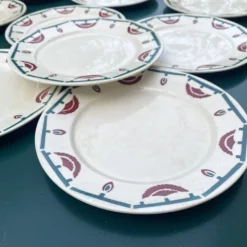 assiettes plates art déco badonviller El d'jem