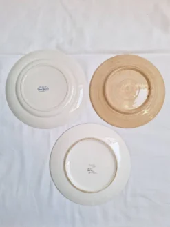 Assiettes plates artisanal, peinte à la main