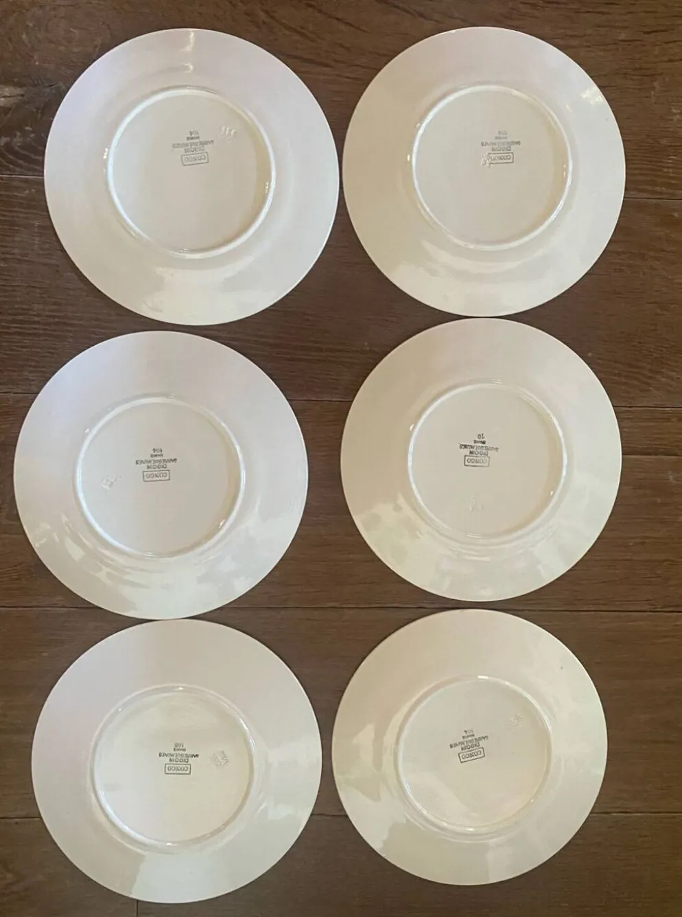 6 assiettes plates à compartiments Digoin Sarreguemines
