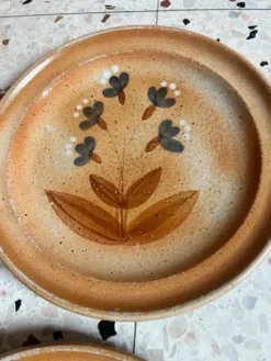 6 assiettes plates en grès