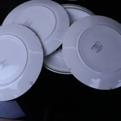 5 assiettes plates et 1 assiette creuse Sarreguemines 