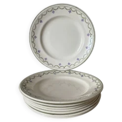 Assiettes plates Longwy modèle 