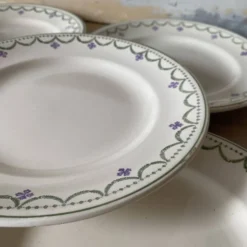 Assiettes plates Longwy modèle 