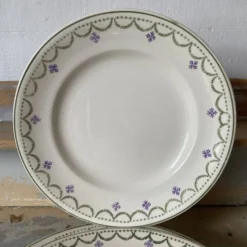 Assiettes plates Longwy modèle 
