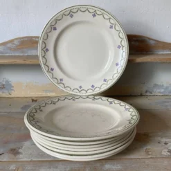 Assiettes plates Longwy modèle 