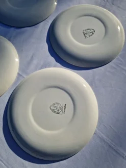 8 assiettes plates modèle Pastorale manufacture Salins