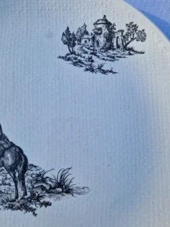 8 assiettes plates modèle Pastorale manufacture Salins