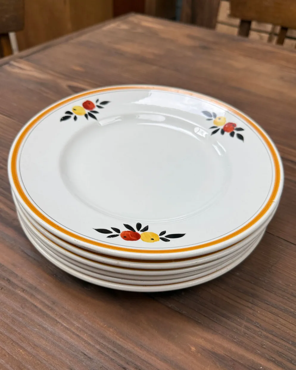 Assiettes plates Moulin des Loups modèle Granit