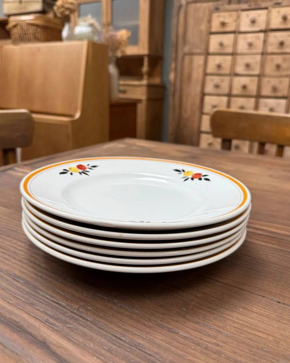 Assiettes plates Moulin des Loups modèle Granit