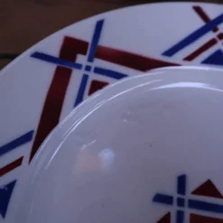 8 Assiettes plates Moulin des Loups Hamage, modèle Ustaritz