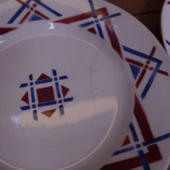 8 Assiettes plates Moulin des Loups Hamage, modèle Ustaritz