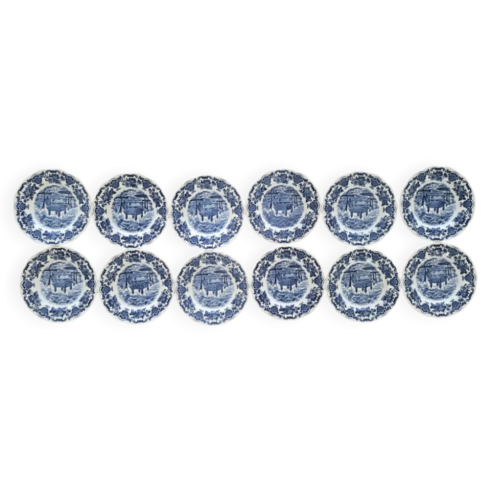 12 Assiettes Plates Neuves Enoch Wedgwood Royal Homes of Britain