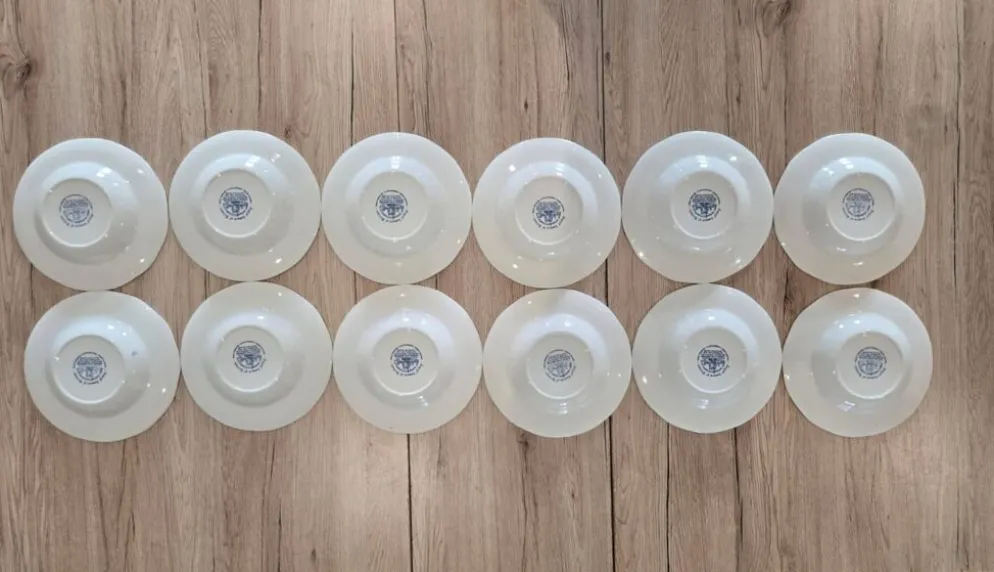 12 Assiettes Plates Neuves Enoch Wedgwood Royal Homes of Britain