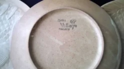 6 Assiettes plates à poisson en Grès Village CNP