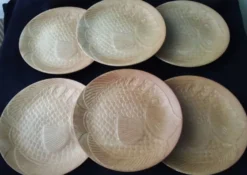 6 Assiettes plates à poisson en Grès Village CNP