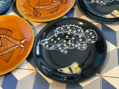 10 assiettes plates Robert Picault poisson