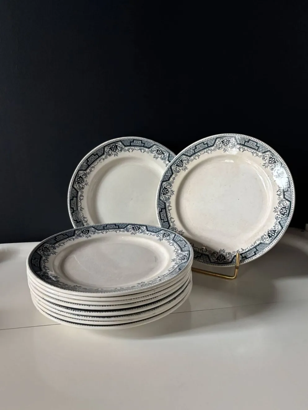 Assiettes plates Saint-Amand