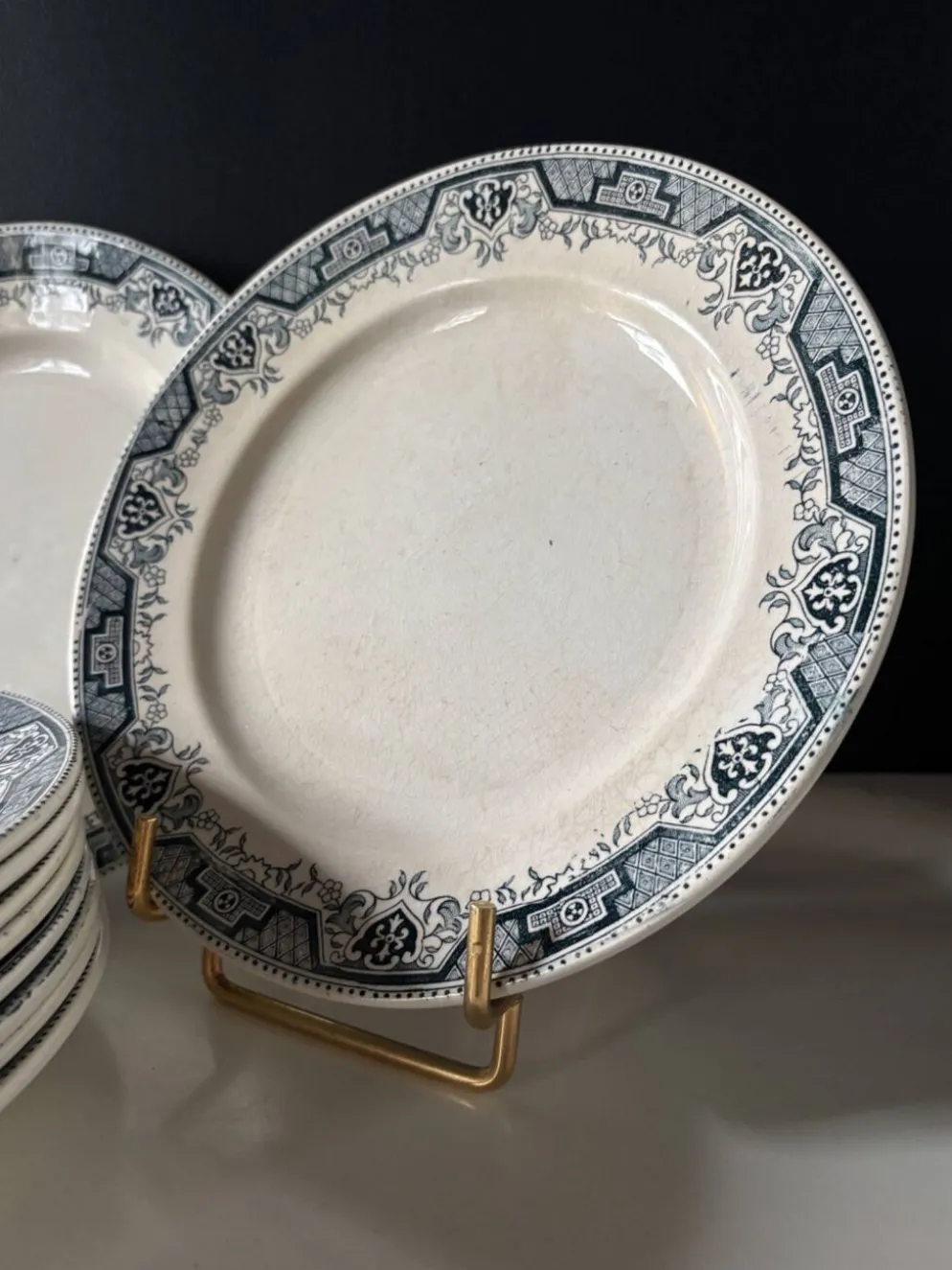 Assiettes plates Saint-Amand