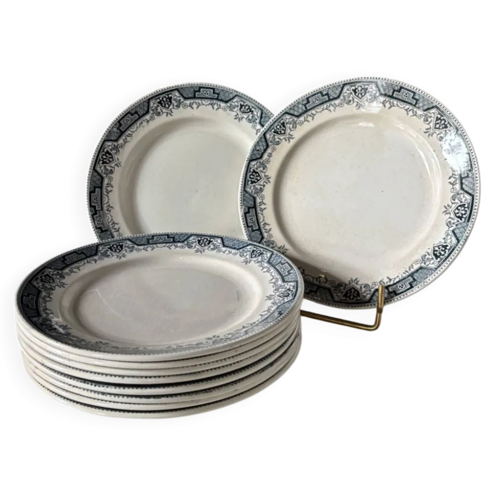 Assiettes plates Saint-Amand