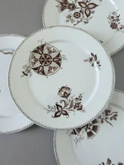 4 assiettes plates Sarreguemines modèle Danois