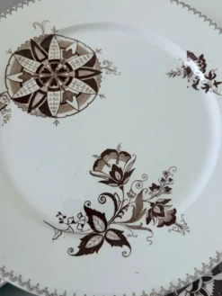 4 assiettes plates Sarreguemines modèle Danois