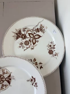4 assiettes plates Sarreguemines modèle Danois